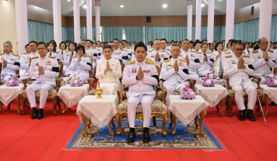 พิธีเจริญพระพุทธมนต์และทำบุญตักบาตรถวายพระราชกุศล ... พารามิเตอร์รูปภาพ 1